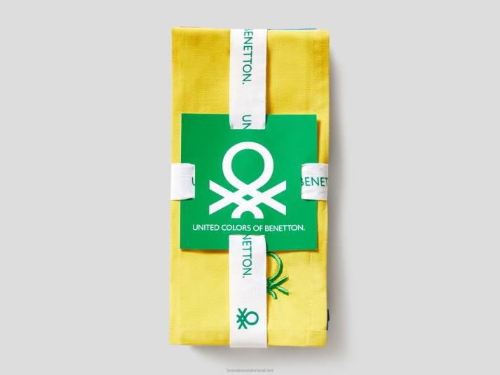 Benetton vier placemats met logo veelkleurig 4R623383