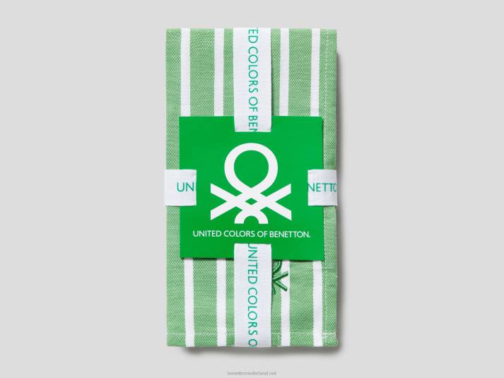 Benetton vier gestreepte servetten groente 4R625997