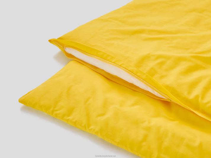 Benetton dekbedovertrek 210x230 cm en twee slopen geel 4R625986