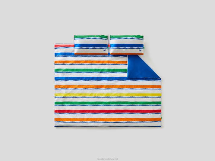 Benetton dekbedovertrek 210x230 cm en twee slopen helderblauw 4R625983