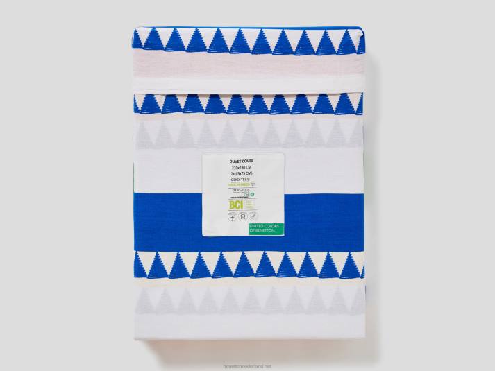 Benetton dekbedovertrek 210x230 cm en twee slopen helderblauw 4R625983