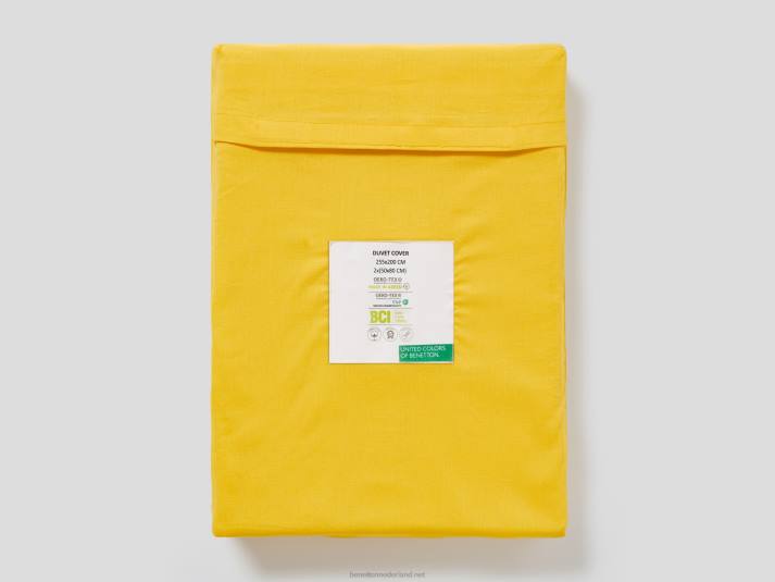 Benetton dekbedovertrek 255x200 cm en twee slopen geel 4R625972