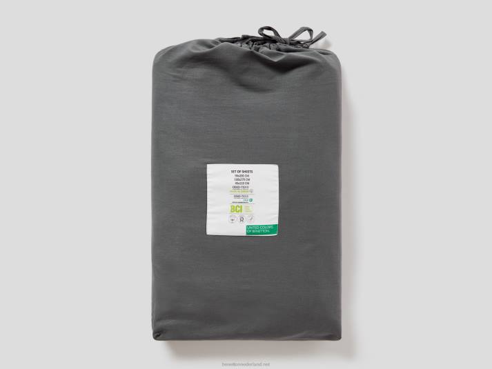 Benetton lakenpakket 160x270 cm donkergrijs 4R623372