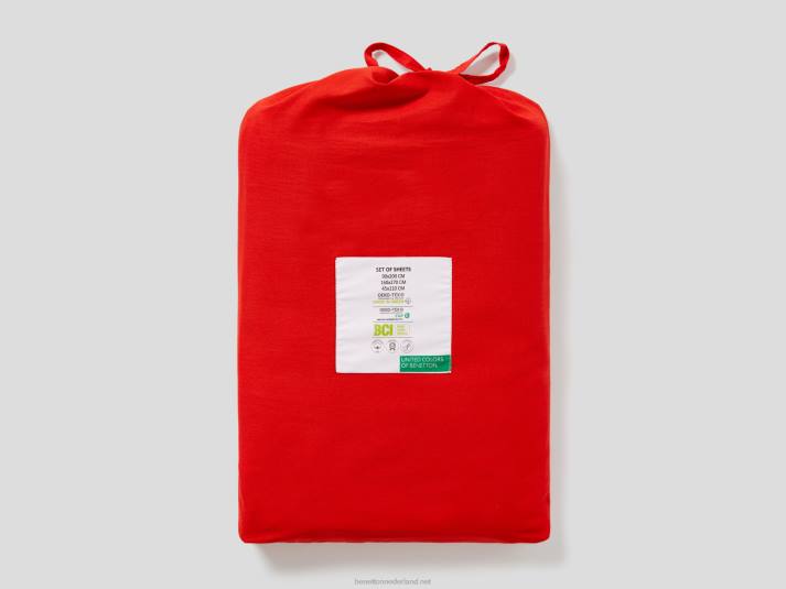Benetton lakenpakket 160x270 cm rood 4R626013