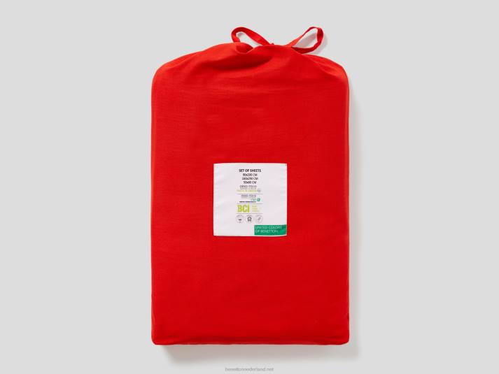Benetton lakenpakket 160x290 cm rood 4R623365