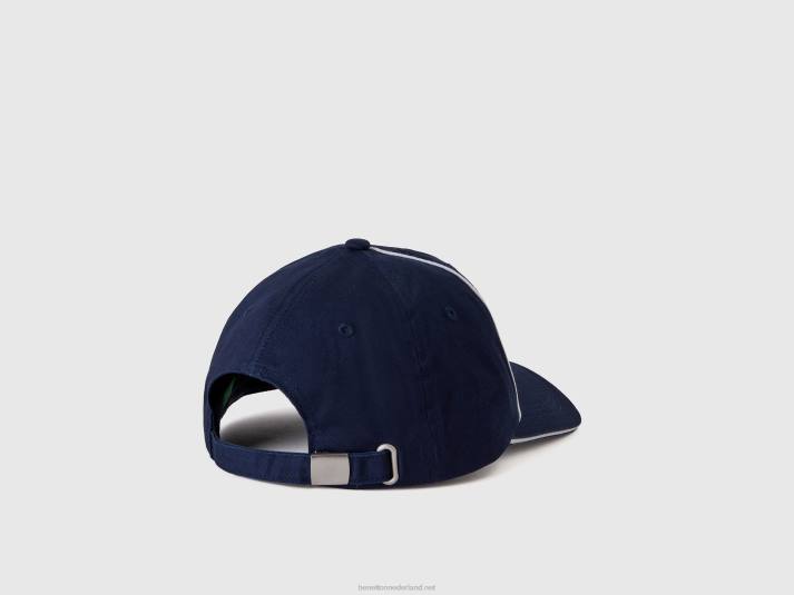 Heren Benetton pet met rand luchtmacht blauw 4R621493