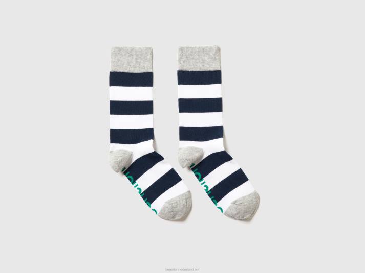 Heren Benetton sokkenset van een mix van biologisch stretchkatoen blauw 4R62703