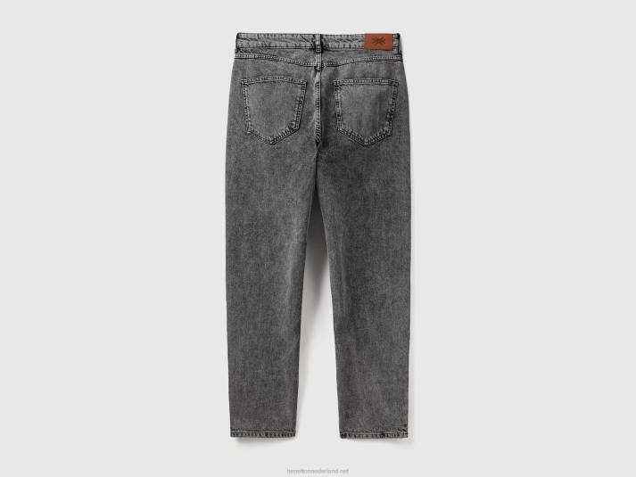 Heren Benetton 5-pocket jeans met versleten look zwart 4R624678