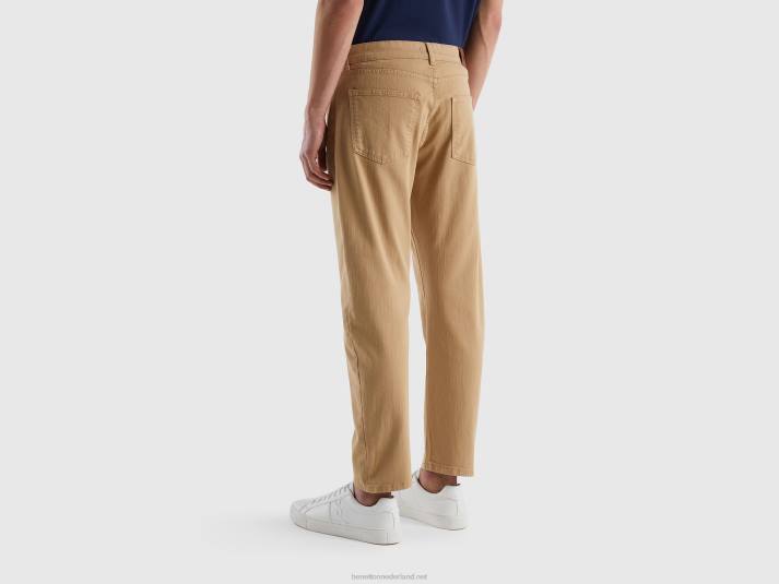 Heren Benetton Carrot fit broek beige 4R624671