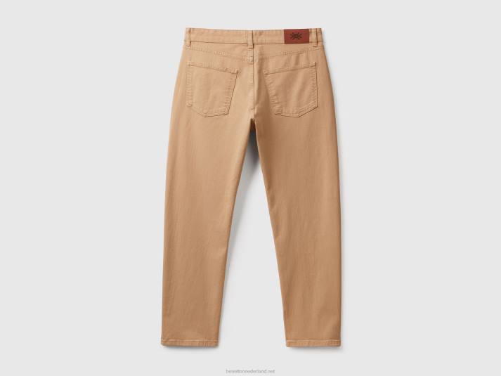 Heren Benetton Carrot fit broek beige 4R624671