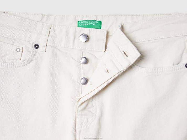 Heren Benetton Carrot fit broek romig wit 4R621485