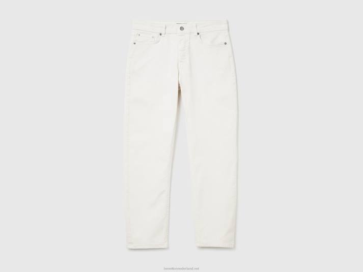 Heren Benetton Carrot fit broek romig wit 4R624674