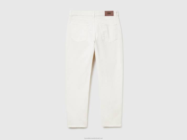 Heren Benetton Carrot fit broek romig wit 4R624674