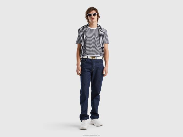 Heren Benetton jeans met rechte pijpen donkerblauw 4R624672