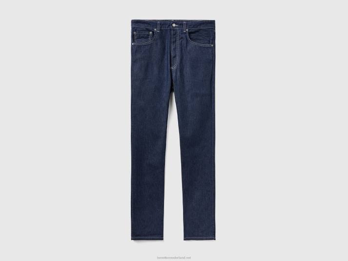 Heren Benetton jeans met rechte pijpen donkerblauw 4R624672