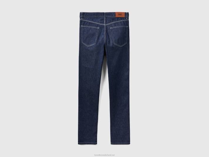 Heren Benetton jeans met rechte pijpen donkerblauw 4R624672