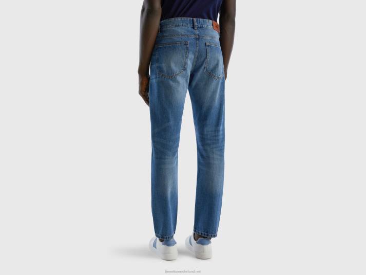 Heren Benetton jeans met rechte pijpen van 100% katoen blauw 4R624677