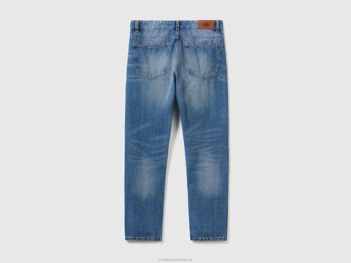 Heren Benetton jeans met rechte pijpen van 100% katoen blauw 4R624677