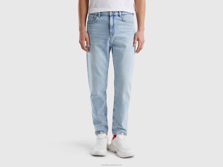 Heren Benetton loose-fit jeans met vijf zakken hemelsblauw 4R624676