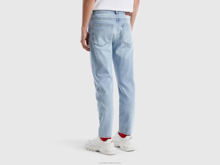 Heren Benetton loose-fit jeans met vijf zakken hemelsblauw 4R624676