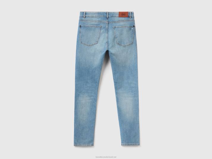 Heren Benetton skinny fit spijkerbroek blauw 4R621475