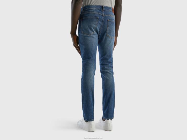 Heren Benetton skinny fit spijkerbroek blauw 4R621491