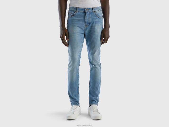 Heren Benetton skinny fit spijkerbroek blauw 4R624667