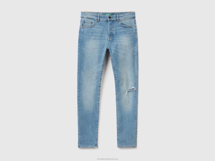 Heren Benetton skinny fit spijkerbroek blauw 4R624667