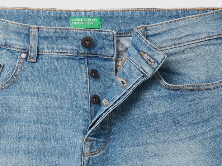 Heren Benetton skinny fit spijkerbroek blauw 4R624667