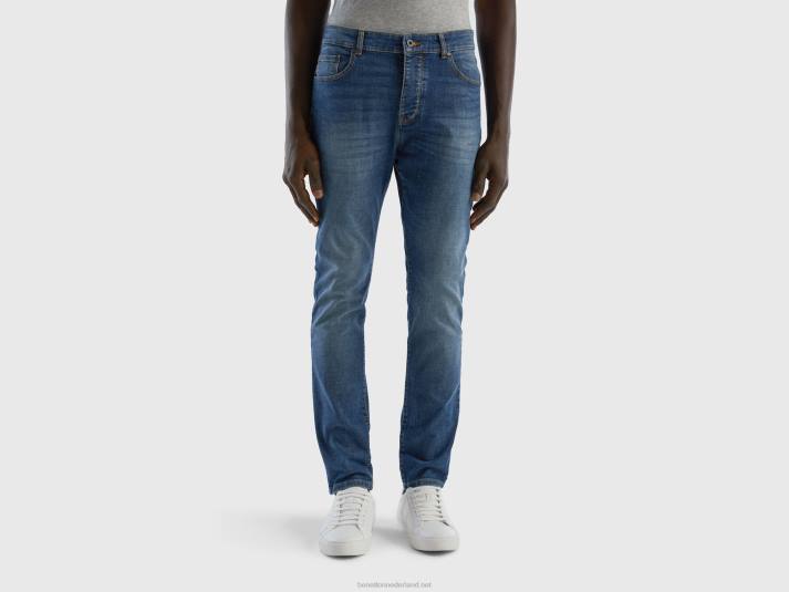 Heren Benetton skinny fit spijkerbroek blauw 4R624679