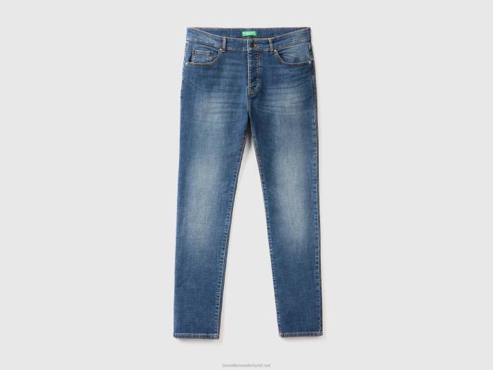 Heren Benetton skinny fit spijkerbroek blauw 4R624679