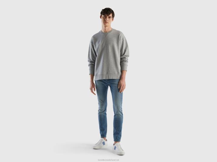 Heren Benetton skinny fit spijkerbroek lichtblauw 4R621490