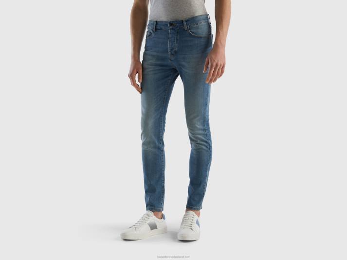 Heren Benetton skinny fit spijkerbroek lichtblauw 4R624682