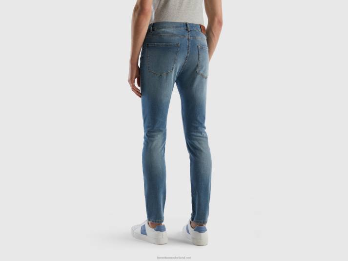 Heren Benetton skinny fit spijkerbroek lichtblauw 4R624682