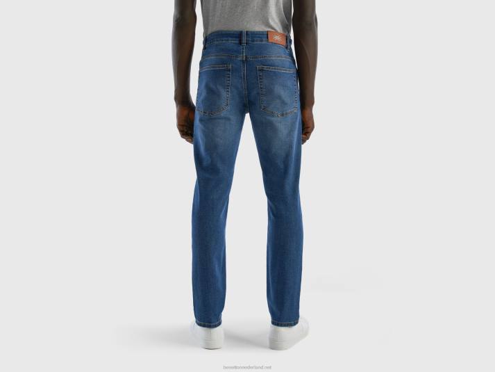 Heren Benetton slimfit jeans met vijf zakken blauw 4R624670