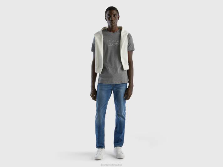 Heren Benetton slimfit jeans met vijf zakken blauw 4R624670