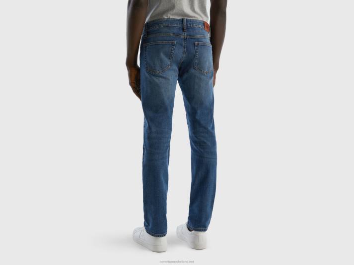 Heren Benetton stretch slim fit jeans donkerblauw 4R624668