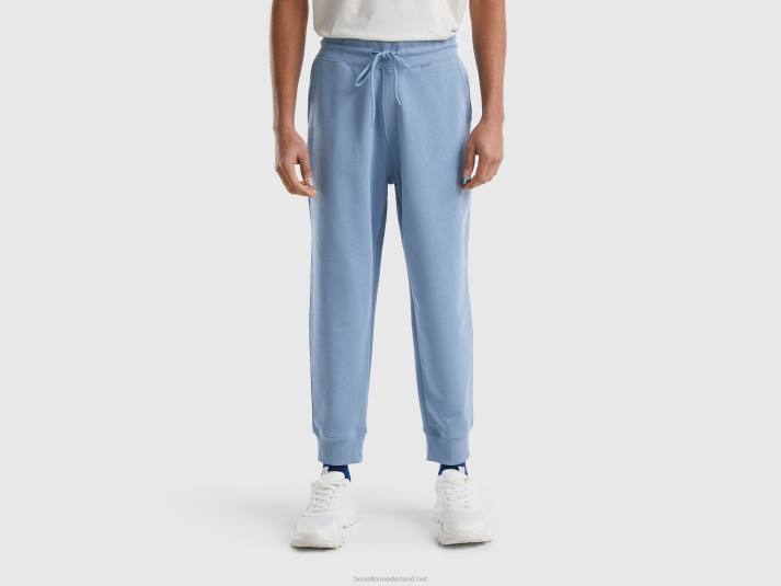 Heren Benetton joggingbroek van 100% katoen luchtmacht blauw 4R621439