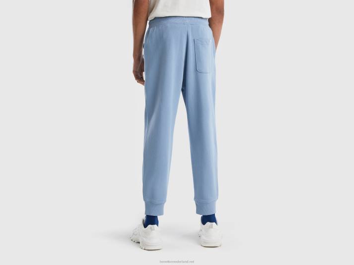 Heren Benetton joggingbroek van 100% katoen luchtmacht blauw 4R621439