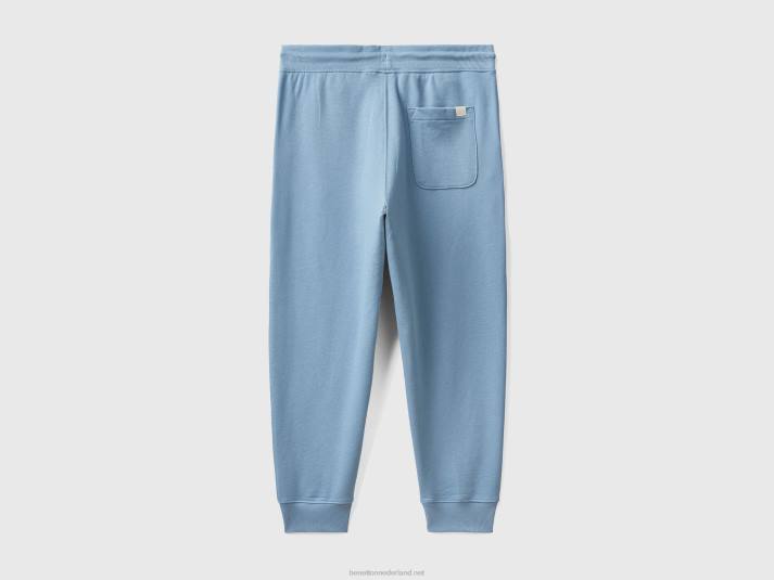 Heren Benetton joggingbroek van 100% katoen luchtmacht blauw 4R621439
