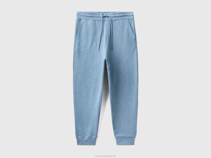 Heren Benetton joggingbroek van 100% katoen luchtmacht blauw 4R624612