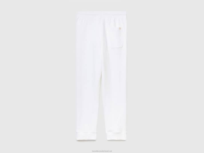 Heren Benetton joggingbroek van 100% katoen wit 4R624641