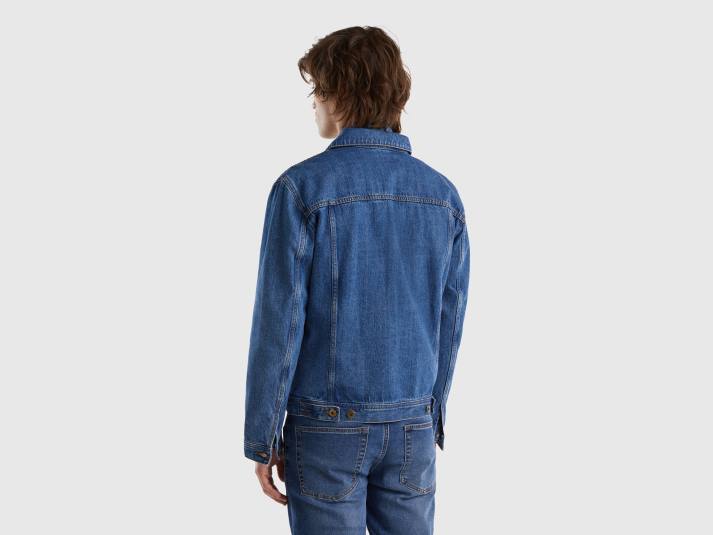 Heren Benetton Denim jack van 100% katoen blauw 4R621193