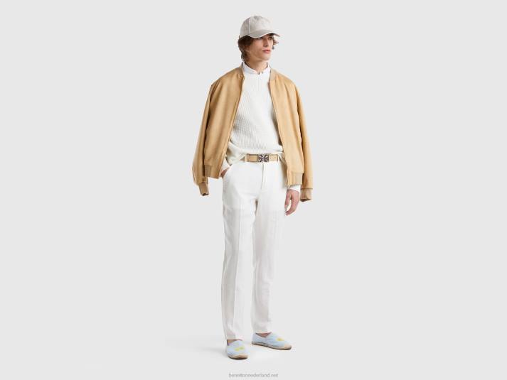 Heren Benetton bomberjack in suède-look kameel 4R621196