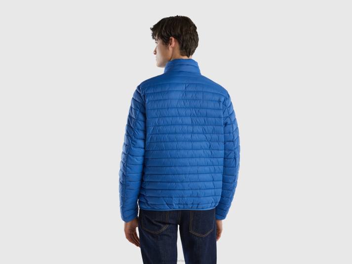 Heren Benetton gewatteerd jack met gerecyclede watten lichtblauw 4R621185