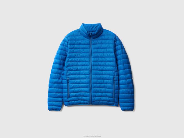 Heren Benetton gewatteerd jack met gerecyclede watten lichtblauw 4R621185