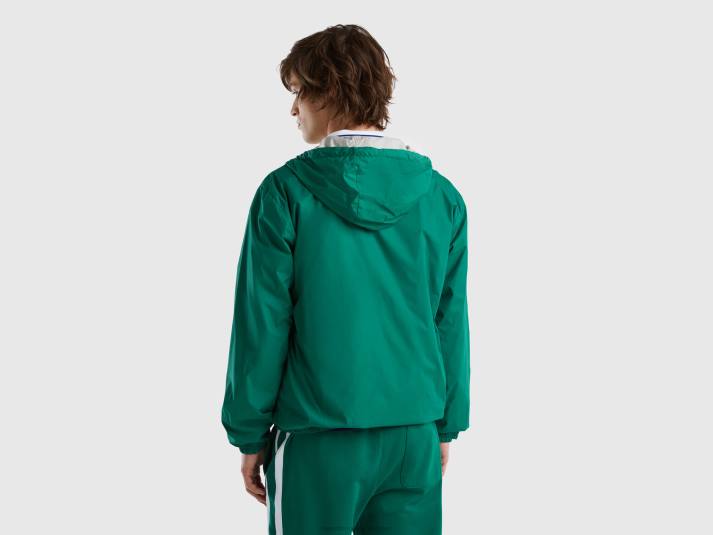 Heren Benetton jack van gerecycled nylon donkergroen 4R624427