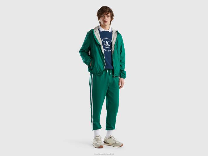 Heren Benetton jack van gerecycled nylon donkergroen 4R624427