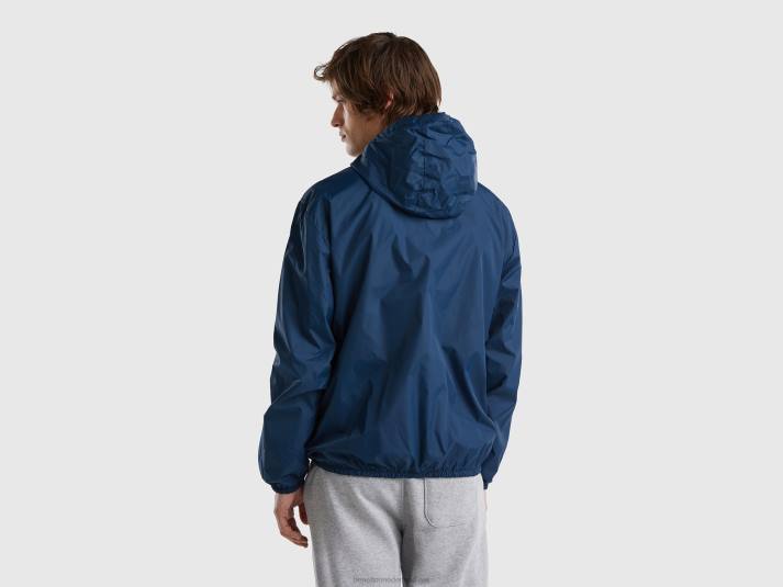 Heren Benetton jack van gerecycled nylon luchtmacht blauw 4R621191