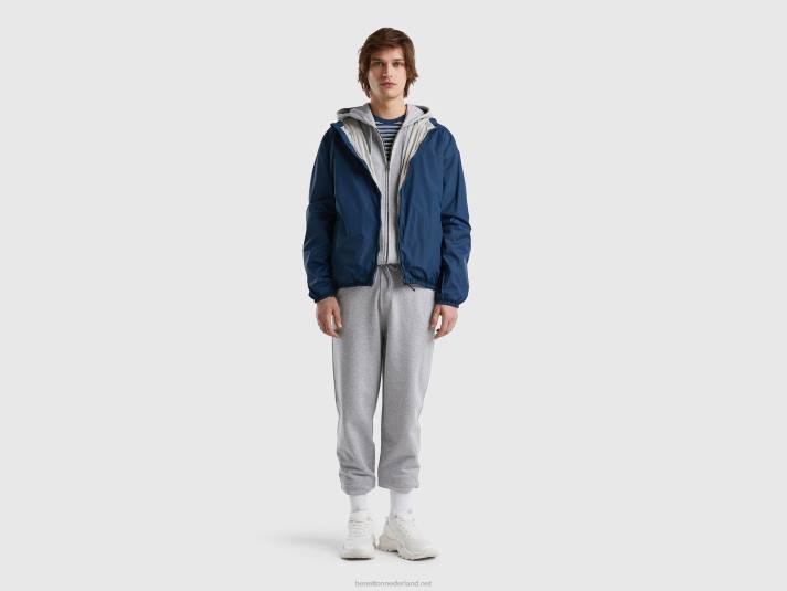 Heren Benetton jack van gerecycled nylon luchtmacht blauw 4R621191
